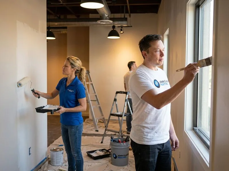 Professional painter applying desert-rated paint to a Phoenix stucco home exterior